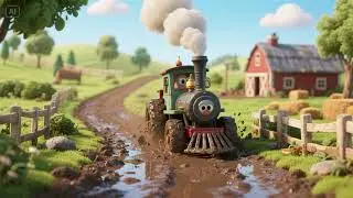 Chugging Through the Muddy Farm Roads | Nursery Rhymes & Kids Songs