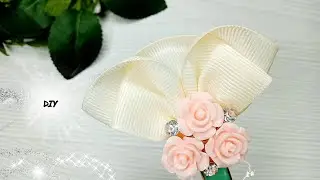 DIY How to make a bow out of ribbon| Hair accessory  #ribbonbowtutorial