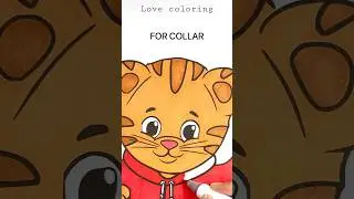 Coloring DANIEL TIGER 🐯#shorts ##danieltiger #coloring #art