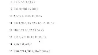 NUMBER SEQUENCE TEST