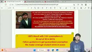 CA CMA Final IDT Custom Pen drive Classes
