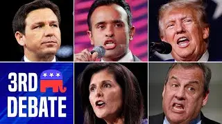 LIVE: 2024 Republican Presidential Debate AND Trump rally