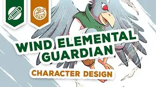 Lineart and Color WIND ELEMENTAL GUARDIAN | with Photoshop