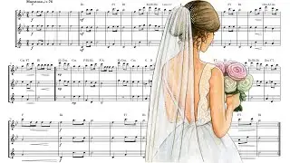 Woodwind Trio Sheet Music (Flute, Oboe, Clarinet) | Wedding March (Bridal Chorus) - Wagner