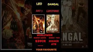 Leo vs Dangal Worldwide collection 🔥🔥🔥#leoleoreview#jailer#boxoffice #leo#lcu#vijay #lokeshkanagaraj