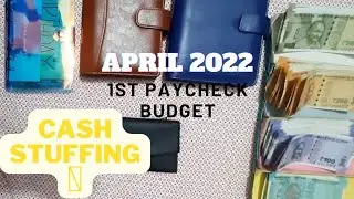 First Cash Envelope Stuffing for April 2022 || Cash in rupees|| India Budget|| Low income budget||