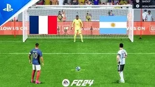 FIFA 24 - Epic 4K Gameplay - Argentina vs France | Messi vs Mbappe | Penalty Shootouts [4K60]