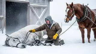 Farmer Found Two Wild Horses Chained in a Snowstorm &mdash; What Happened After Was Truly Heartbreaking