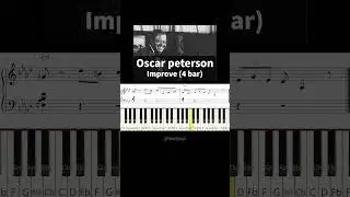 Oscar Peterson &ndash; 4-bar improv phrase