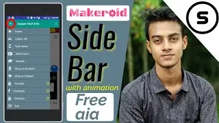 🔥Free aia of Professional Sidebar in Makeroid | Makeroid tutorial in hindi | Menu bar in Makeroid