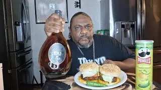Чизбургеры, чипсы Pringles с маринованными огурцами и бренди E&J XO. Вот о чём я говорю.