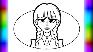 Wednesday Addams Coloring Page/ Netflix Wednesday Addams Coloring @colorgoart Goodknight-Freedom NCS