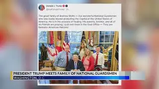 Family of West Virginia National Guard member Staff Sgt. Andrew Wolfe welcomed at White House