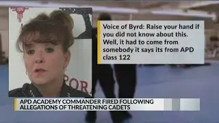 APD academy commander fired following allegations of threatening cadets