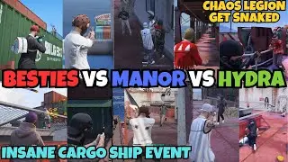 MANOR vs HYDRA vs BESTIES At CARGO SHIP FULL SITUATION & Chaos Legion Get SNAKED | NOPIXEL 4.0 GTARP