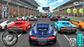 New Blue Bugatti Chiron Racing Track Driving - 3D Driving Class 2026! Supercar Game Android Gameplay