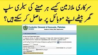 How to Get Monthly online Salary Slip and Pension Slip of Government Employees through Email