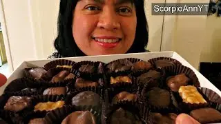 ASMR: ест конфеты See's, орехи и жевательные шоколадки с мужем Майклом. Успокаивающий ASMR.