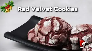 Red Velvet Cookies Recipe | Easy Red Velvet Crinkle Cookies | Christmas Cookies Recipe | Cookd