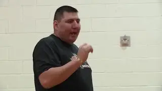 Living legend Mike Chavez shares words of wisdom with Lodge Grass boys