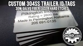 Custom 304SS Trailer ID Tags: Laser Hard Etched