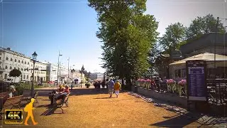 Утренняя прогулка по центру Хельсинки - от библиотеки Ооди до рыночной площади Финляндия [4K]