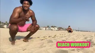 TOUGH BEACH WORKOUT WITH AJ LAPRAY