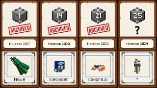 TODOS LOS MOBS DE LA MOB VOTE (2017-2024 Comparaci&oacute;n) | MINECON MINECRAFT