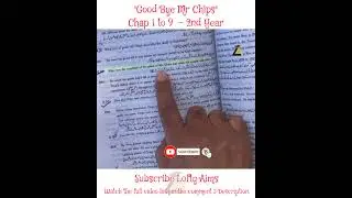 Mr.Chips Chapter 1 to 9 Most Important Short Questions | 2nd Year | Part 1 | Lofty Aims
