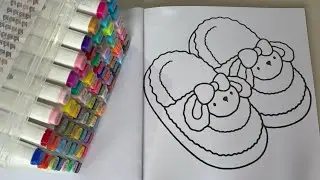 ✨ASMR Coloring With Me IColoring Fashion Book | Touch Markers | Relaxing.🦋