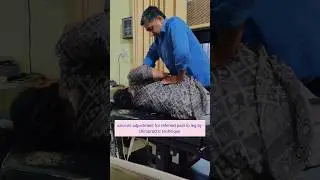 sacrum adjustment for referred pain to leg by chiropractic technique #shorts