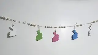 #eastergarland #dollartree #diygarland DIY Dollar Tree Easter Garland