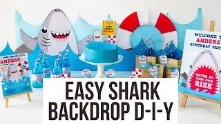 Easy Shark Party Backdrop DIY Tutorial (Step-by-Step Guide)