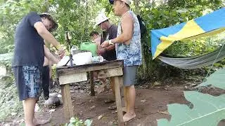 Hammock and Tarp in a New Raw Campsite of Pupot Bukal / Heavy Rain and muddy road
