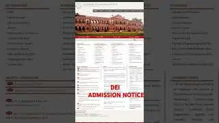 DEI admission session 2025-26#dei #2025 #dayalbagh #agra