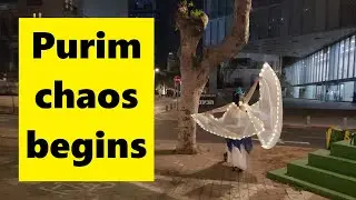 Look what's happening on Rothschild Boulevard, Tel Aviv, ahead of the Purim parties (Zahi Shaked)