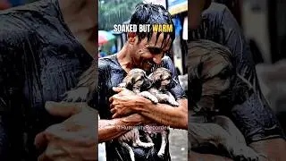 He stayed in the rain to keep them dry... 🥺🌧️