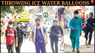 Throwing Ice Water Balloons prank || On Strangers Laughter TV pranks