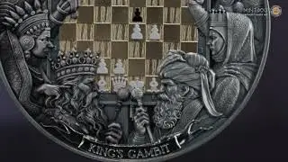 2025 Niue 3 Ounce King&rsquo;s Gambit 24K Gilded Antique Finish Silver Coin
