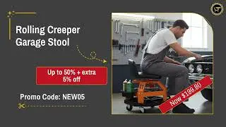 Adjustable Garage Stool for Mechanics | Work Smarter, Not Harder!
