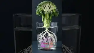 Broccoli Growth Timelapse From Cut Floret to Full Plant Hyper-Realistic Macro Cinematic #plantgrowth