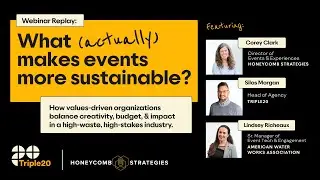 Webinar Replay: What (Actually) Makes Events More Sustainable? | Triple20 & Honeycomb Strategies