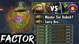 when Master Tier RUBICK meet Best PUDGE FACTOR in 5K RANKED | Genius Pudge