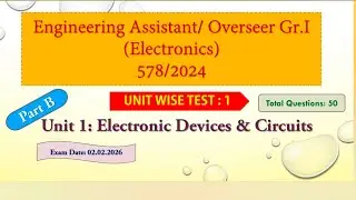 Unit Test 1&ndash;Part B:  Engineering Assistant- Electronics #engineeringassistant #exam #viral #trending
