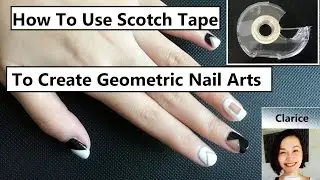 DIY tutorial - How to use a scotch tape to create nail art designs
