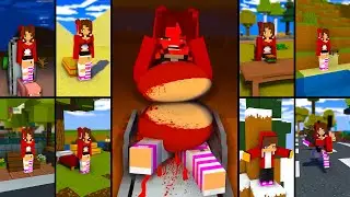 Minecraft JJ's sister want help to JJ for Vampire Team and Mickey | Minecraft Mix