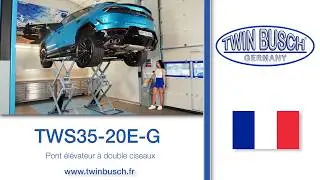 TWS35-20E-G : pont &eacute;l&eacute;vateur &agrave; double ciseaux - d&eacute;verrouillage automatique - 3,5 t de TWIN BUSCH&reg;
