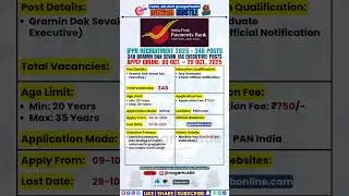 India Post IPPB GDS Recruitment 2025 | 348 Executive Posts | Apply Online #shorts #job #IPPB #gds