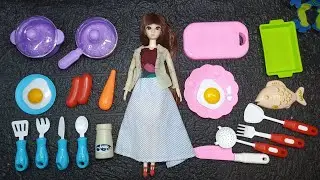 ASMR Toys 9:45 Minutes Satisfying with BJD and Kitchen Cooking Set Toys