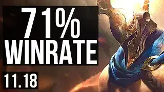 PANTHEON vs GALIO (MID) | 71% winrate, 8/2/7 | NA Challenger | v11.18